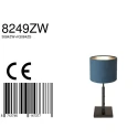 Steinhauer table lamp STANG up, with switch, with shade, with plug E27 IP20, black matt dimmable