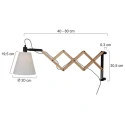 Mexlite Mexlite Wall luminaire DION, 1 flame, beech