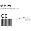 Steinhauer wall luminaire ELEGANT CLASSY with switch, with shade, with strain relief, with plug, adjustable E27 IP20, black matt 