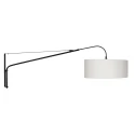 Steinhauer wall luminaire ELEGANT CLASSY with switch, with shade, with strain relief, with plug, adjustable E27 IP20, black matt 