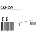 wall luminaire ELEGANT CLASSY with switch, with shade, with strain relief, with plug, adjustable E27 IP20