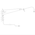 wall luminaire ELEGANT CLASSY with switch, with shade, with strain relief, with plug, adjustable E27 IP20