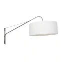 Steinhauer wall luminaire ELEGANT CLASSY with switch, with shade, with strain relief, with plug, adjustable E27 IP20, steel brushed 