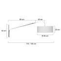 Steinhauer wall luminaire ELEGANT CLASSY with switch, with shade, with strain relief, with plug, adjustable E27 IP20, steel brushed 