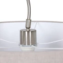 Steinhauer wall luminaire ELEGANT CLASSY with switch, with shade, with strain relief, with plug, adjustable E27 IP20, steel brushed 