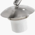 Steinhauer Lampadaire SPARKLED LIGHT semi-circulaire, avec interrupteur, avec abat-jour, avec prise de courant, réglable E27 IP20