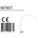 Steinhauer Lampadaire SPARKLED LIGHT semi-circulaire, avec interrupteur, avec abat-jour, avec prise de courant, réglable E27 IP20