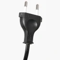 floor lamp SPARKLED LIGHT half round, with switch, with shade, with plug, adjustable E27 IP20, black matt 