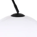 floor lamp SPARKLED LIGHT half round, with switch, with shade, with plug, adjustable E27 IP20, black matt 