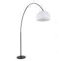 floor lamp SPARKLED LIGHT half round, with switch, with shade, with plug, adjustable E27 IP20, black matt 