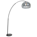 Steinhauer floor lamp SPARKLED LIGHT half round, with switch, with shade, with plug, adjustable E27 IP20, black matt 
