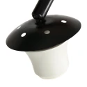 Steinhauer floor lamp SPARKLED LIGHT half round, with switch, with shade, with plug, adjustable E27 IP20, black matt 