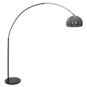 Steinhauer floor lamp SPARKLED LIGHT half round, with switch, with shade, with plug, adjustable E27 IP20, black matt 