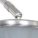 Steinhauer floor lamp SPARKLED LIGHT half round, with switch, with shade, with plug, adjustable E27 IP20, steel brushed 