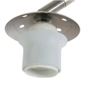 Steinhauer floor lamp SPARKLED LIGHT half round, with switch, with shade, with plug, adjustable E27 IP20, steel brushed 