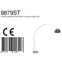 Steinhauer floor lamp SPARKLED LIGHT half round, with switch, with shade, with plug, adjustable E27 IP20, steel brushed 