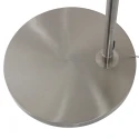 Steinhauer floor lamp SPARKLED LIGHT half round, with switch, with shade, with plug, adjustable E27 IP20, steel brushed 