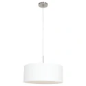 Luminaire à suspension SPARKLED LIGHT cylindrique, avec abat-jour E27 IP20, acier brossé gradable