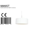 Steinhauer pendant luminaire SPARKLED LIGHT cylindrical, with shade E27 IP20, steel brushed dimmable