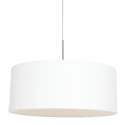 Steinhauer pendant luminaire SPARKLED LIGHT cylindrical, with shade E27 IP20, steel brushed dimmable