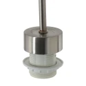 Steinhauer pendant luminaire SPARKLED LIGHT cylindrical, with shade E27 IP20, steel brushed dimmable