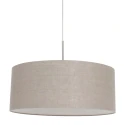 Steinhauer pendant luminaire SPARKLED LIGHT cylindrical, with shade E27 IP20, steel brushed dimmable