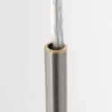 Steinhauer pendant luminaire SPARKLED LIGHT cylindrical, with shade E27 IP20, steel brushed dimmable