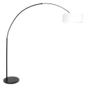 Steinhauer Lampadaire SPARKLED LIGHT cylindrique, avec interrupteur, avec abat-jour, avec prise de courant, réglable E27 IP20