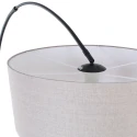 Steinhauer floor lamp SPARKLED LIGHT cylindrical, with switch, with shade, with plug, adjustable E27 IP20, black matt dimmable