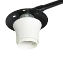 Steinhauer floor lamp SPARKLED LIGHT cylindrical, with switch, with shade, with plug, adjustable E27 IP20, black matt dimmable