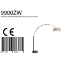 Steinhauer floor lamp SPARKLED LIGHT cylindrical, with switch, with shade, with plug, adjustable E27 IP20, black matt dimmable