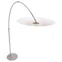Steinhauer floor lamp SPARKLED LIGHT cylindrical, with switch, with shade, with plug, adjustable E27 IP20, steel brushed dimmable