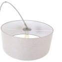 Steinhauer Lampadaire SPARKLED LIGHT cylindrique, avec interrupteur, avec abat-jour, avec prise de courant, réglable E27 IP20