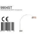 Steinhauer Lampadaire SPARKLED LIGHT cylindrique, avec interrupteur, avec abat-jour, avec prise de courant, réglable E27 IP20