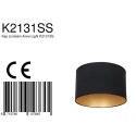 anne light & home Abat-jour KAPPEN - Ø 30CM cylindrique, noir 