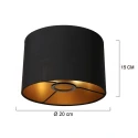 Steinhauer shade KAPPEN - Ø 20CM flat, cylindrical, black