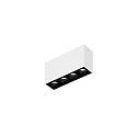 Luminaire de plafond LINOO SURFACE 4.0 4 flammes, angulaire IP20, blanc mat, blanche brillant gradable