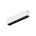 Luminaire de plafond LINOO SURFACE 8.0 8 flammes, angulaire IP20, blanc mat, blanche brillant gradable