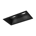 Plafonnier encastré PLANO à 2 flammes, pivotant, rotatif GU10 IP20, noir  gradable