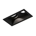 recessed spotlight PLANO 2.0 - LED 2 flames, cardanic swivelling, with wire springs IP20, mat, deep black dimmable
