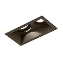 Projecteur encastré PLANO 2.0 - LED à 2 flammes, pivotant à la cardan, avec ressorts à pince IP20, bronze gradable