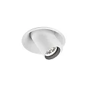 ceiling luminaire BLIEK ROUND 1.0 - LED with leaf springs, cardanic swivelling, semi flush IP20, mat, traffic white dimmable