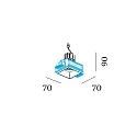 recessed spotlight STRANGE TRIMLESS 1.0 - LED 1 flame, square, flush, cardanic swivelling IP20, champagner dimmable