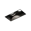recessed spotlight STRANGE TRIMLESS 2.0 - LED 2 flames, square, flush, cardanic swivelling IP20, mat, deep black dimmable