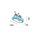 Wever & Ducré Projecteur encastré STRANGE TRIMLESS 2.0 - LED à 2 flammes, angulaire, affleurant, pivotant à la cardan IP20, mat