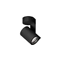 Applique et plafonnier SQUBE ON BASE 2.0 pivotant IP20, noir gradable