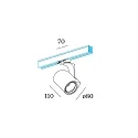 Wever & Ducré Projecteur triphasé SQUBE ON TRACK 3.0 avec adaptateur IP20, blanche gradable