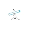 Projecteur triphasé SQUBE ON TRACK 1.0 - PAR16 avec adaptateur, pivotant à la cardan GU10 IP20, mat, noir profond gradable