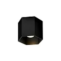 Downlight HEXO 1.0 - PAR16 à 1 flamme, angulaire, sans réflecteur GU10 IP20, mat, noir profond gradable