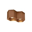 Downlight HEXO 2.0 - PAR16 à 2 flammes, angulaire, sans réflecteur GU10 IP20, cuivre gradable